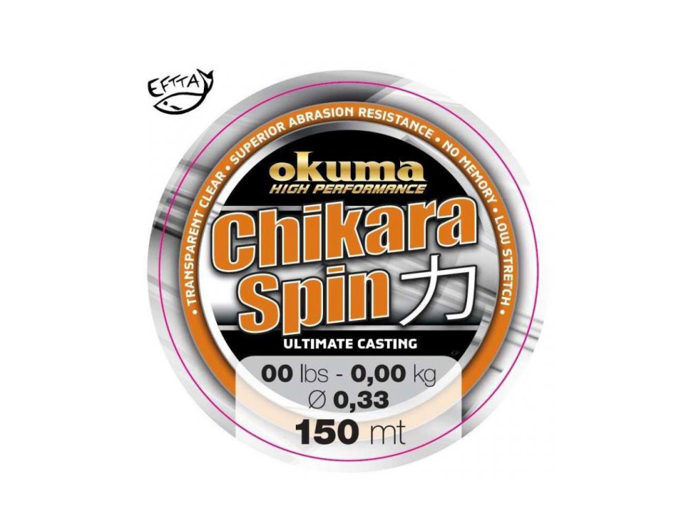 Obrázek k výrobku 67122 - OKUMA Vlasec Chikara Spin 150 m - Průměr: 0.26 mm, Nosnost: 6 kg