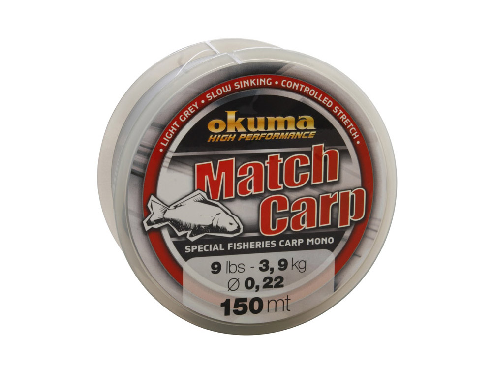 Obrázek k výrobku 67123 - OKUMA Vlasec Match Carp 150 m - Průměr: 0.22 mm, Nosnost: 3.9 kg