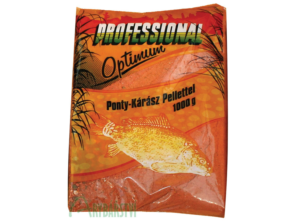 Obrázek k výrobku 67208 - PROFESSIONAL Krmítková směs Optimum 1 kg - Příchuť: Carp kapr karas s peletami