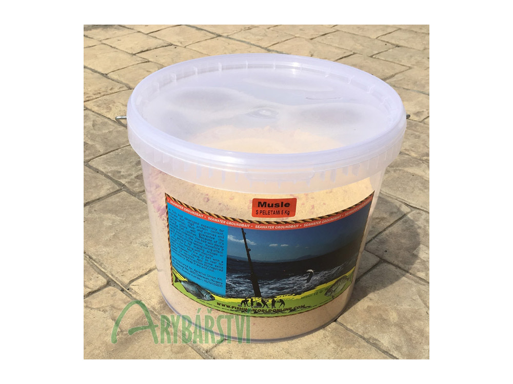Obrázek k výrobku 67220 - PROFESSIONAL Krmítková směs Seawater GroundBait 5 kg - Příchuť: mušle s peletami