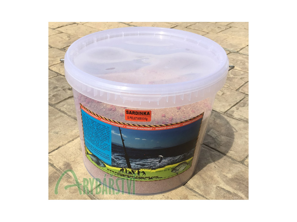 Obrázek k výrobku 67221 - PROFESSIONAL Krmítková směs Seawater GroundBait 5 kg - Příchuť: sardinka s peletami