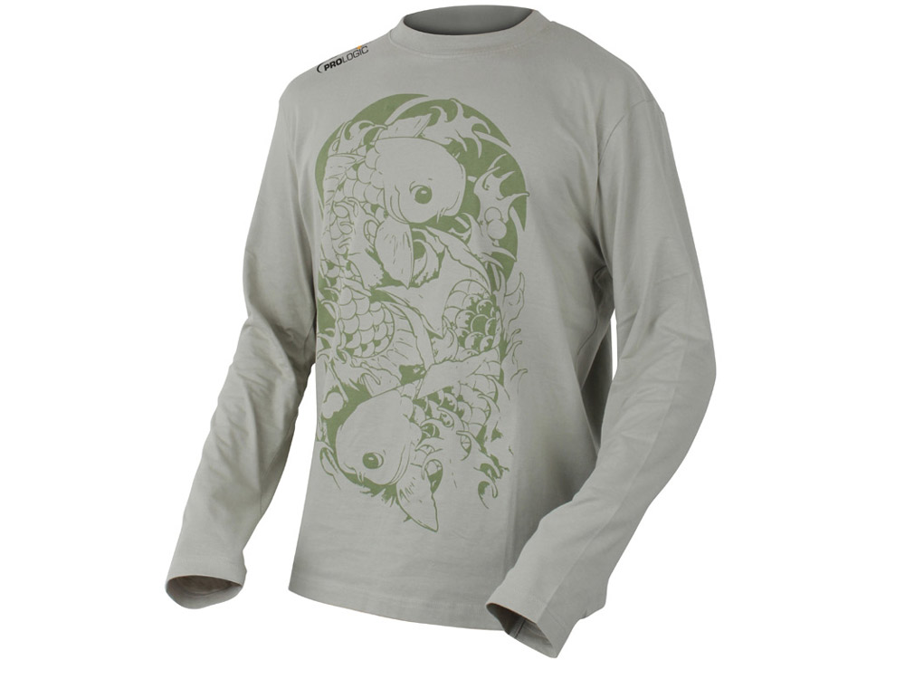 Obrázek k výrobku 57947 - PROLOGIC Tričko Twin Carp Tattoo Tee Long Sleeve Stone