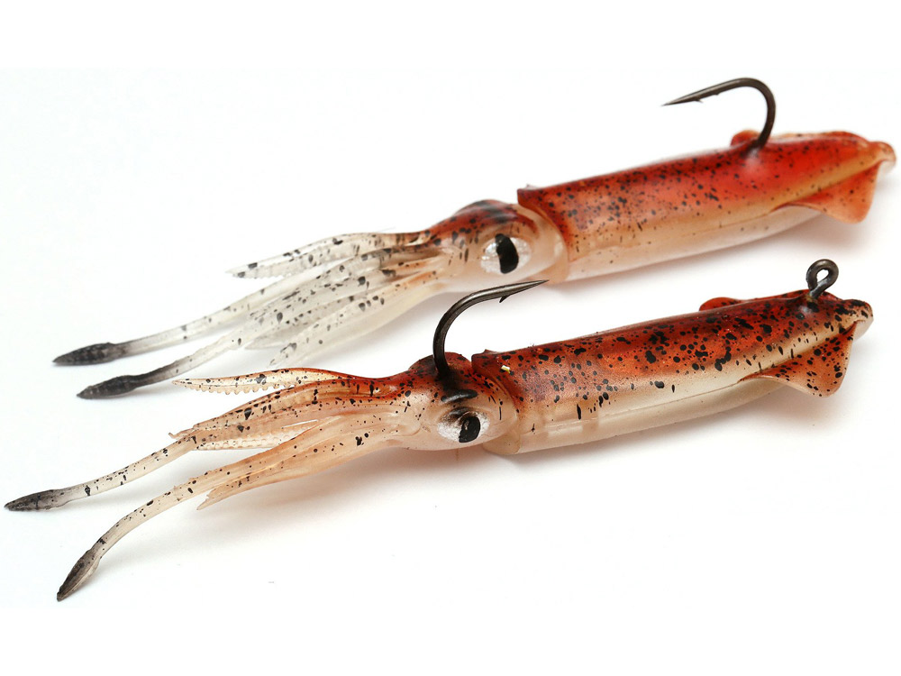 Obrázek k výrobku 67807 - SAVAGE GEAR Gumová nástraha 3D TPE Swim Squid - Velikost: 9.5 cm, Hmotnost: 10 g, Zbarvení: Red brown