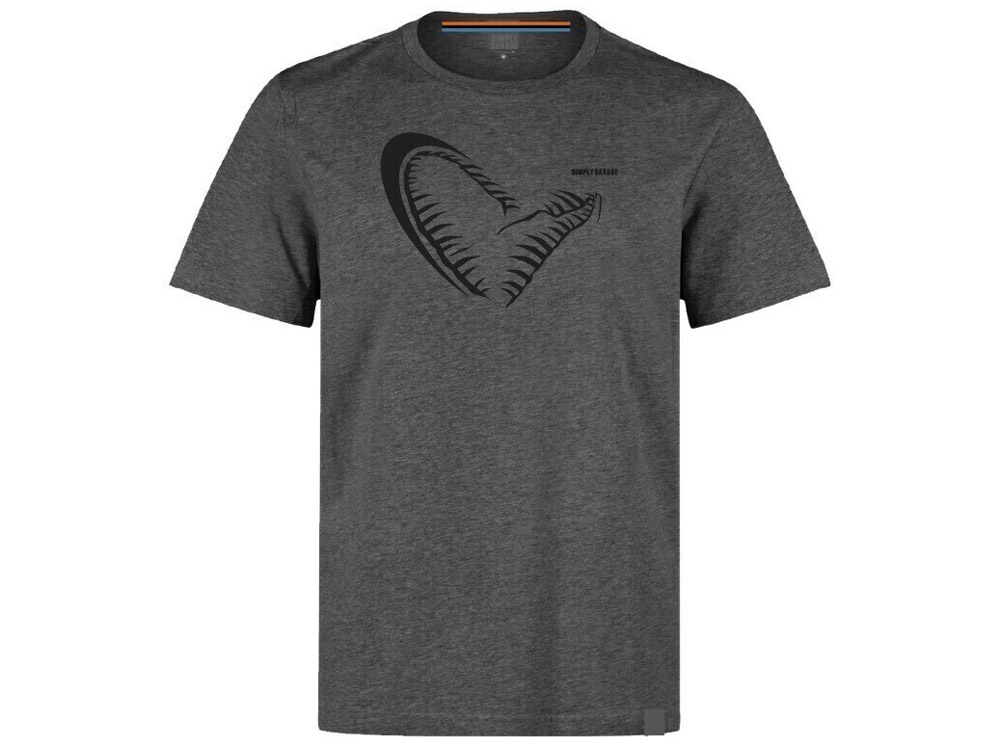 Obrázek k výrobku 70523 - SAVAGE GEAR Tičko Simply Savage Jaw Dark Grey Melange Tee