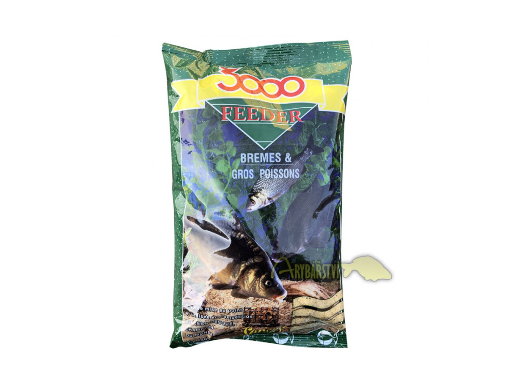 Obrázek k výrobku 68139 - SENSAS Krmítková Směs 3000 Classic 1 kg - Příchuť: Bream Big Fish cejn velká ryba / oříšky kukuřice