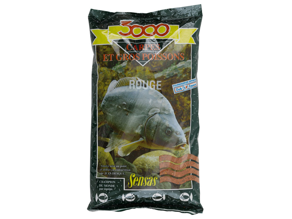 Obrázek k výrobku 68135 - SENSAS Krmítková Směs 3000 Classic 1 kg - Příchuť: Carp Red kapr červená / oříšky kukuřice, Chuť: sladká