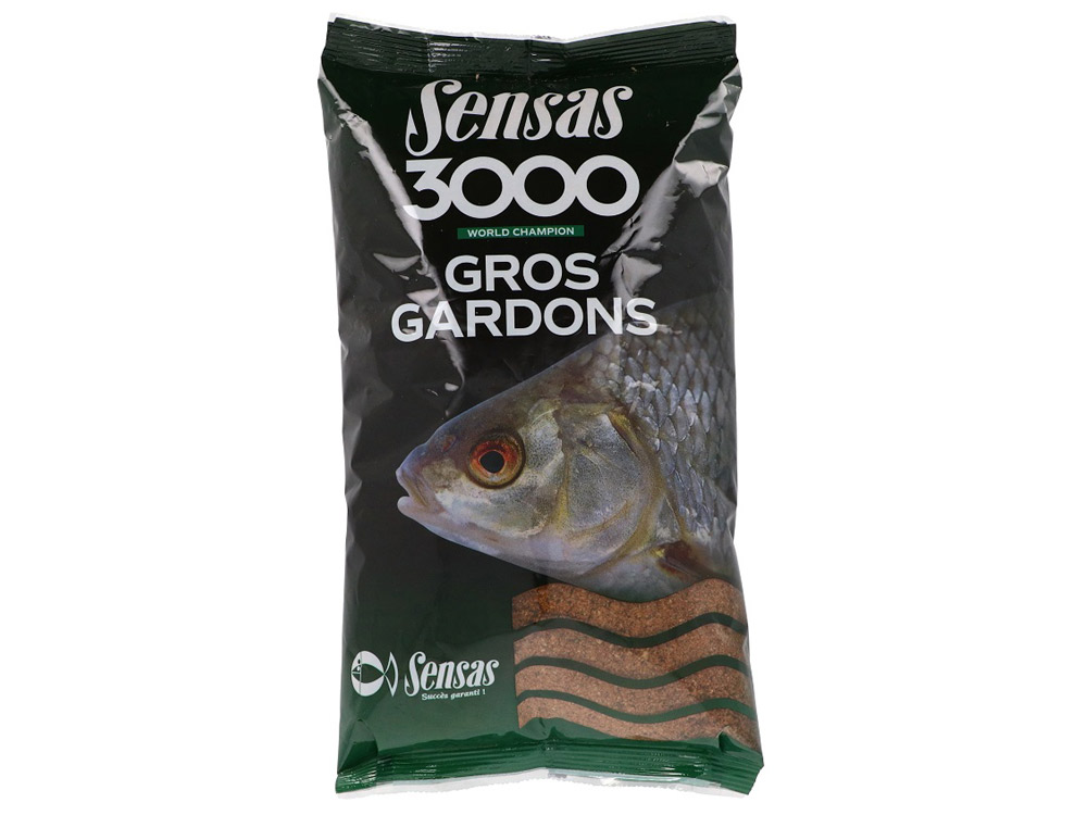 Obrázek k výrobku 68136 - SENSAS Krmítková Směs 3000 Classic 1 kg - Příchuť: Gros Gardons velká plotice / čokoláda konopí, Chuť: sladká