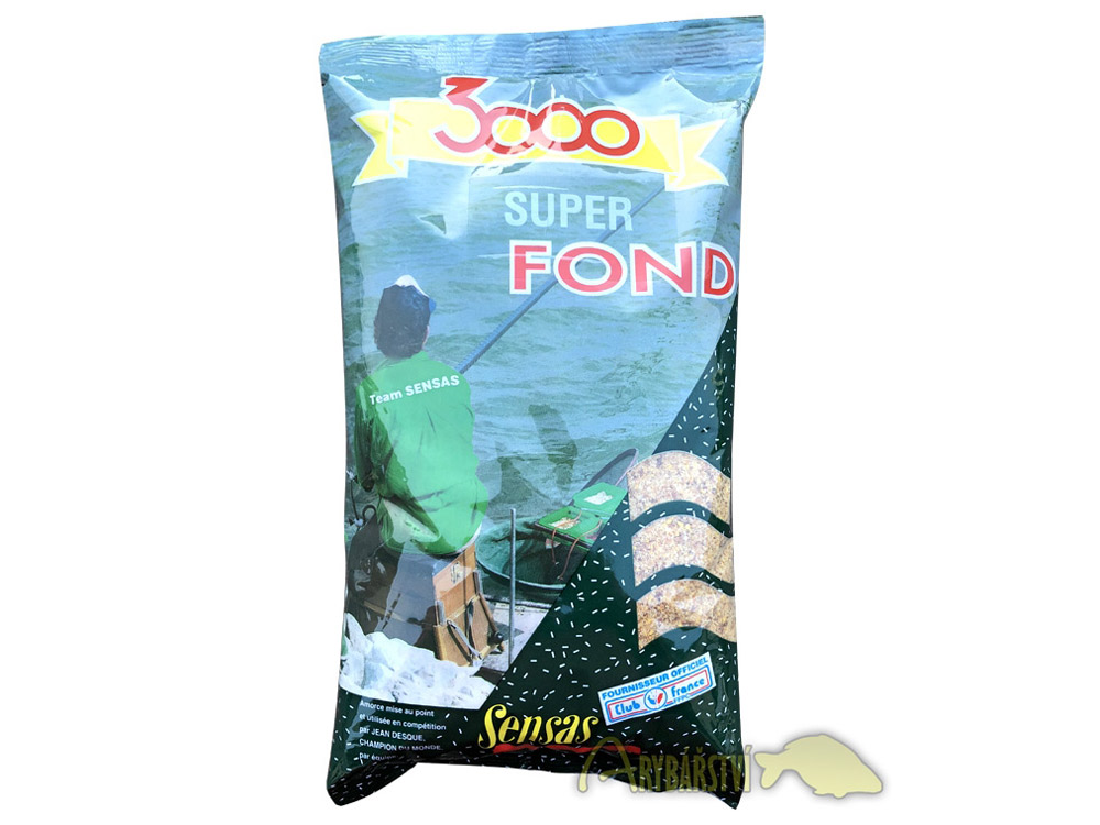 Obrázek k výrobku 68137 - SENSAS Krmítková Směs 3000 Classic 1 kg - Příchuť: Super Fond těžká řeka / citron, Chuť: sladká