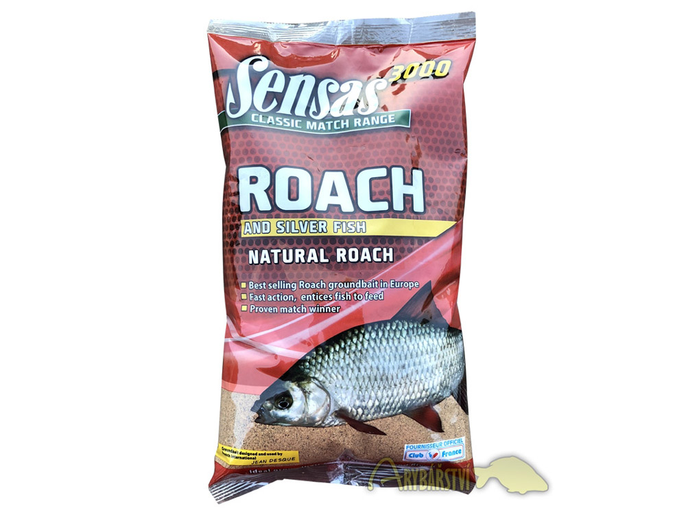 Obrázek k výrobku 68146 - SENSAS Krmítková Směs 3000 Classic Match 1 kg - Příchuť: Roach plotice / perník sušenky, Chuť: sladká