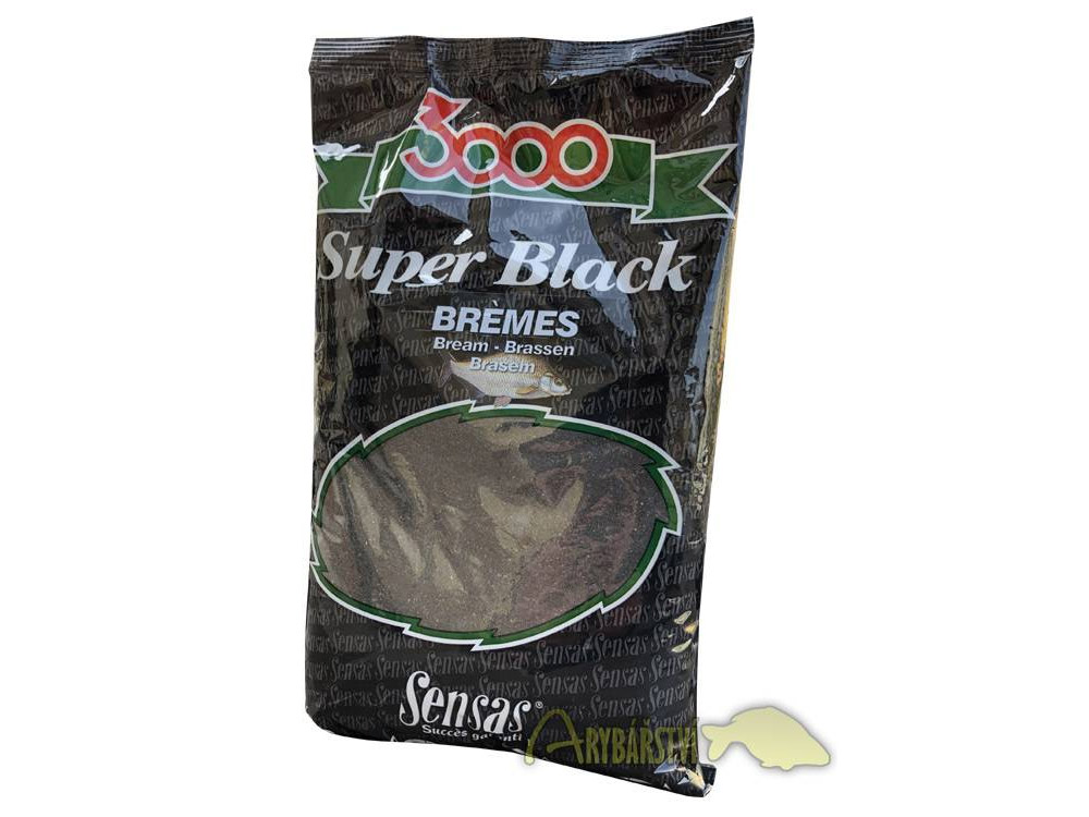 Obrázek k výrobku 68164 - SENSAS Krmítková Směs 3000 Super Black 1 kg - Příchuť: Bream cejn / karamel vanilka, Chuť: sladká