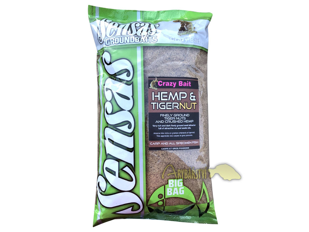 Obrázek k výrobku 68178 - SENSAS Krmítková Směs Big Bag 2 kg - Příchuť: Hemp Tigernut / konopí tygří ořech, Chuť: sladká