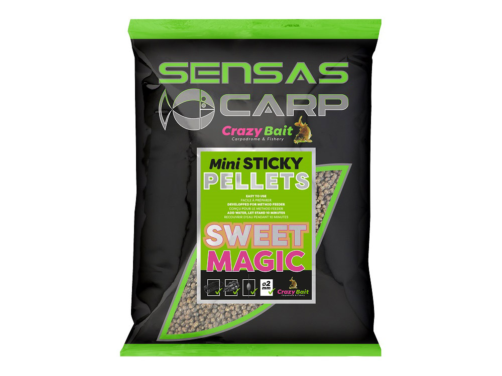 Obrázek k výrobku 70952 - SENSAS Pelety Mini Sticky Pellets 2 mm 700 g - Příchuť: Sweet Magic