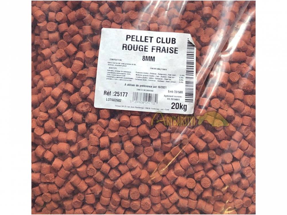 SENSAS Pelety PELLETS CLUB Kapr Jahoda 8 mm
