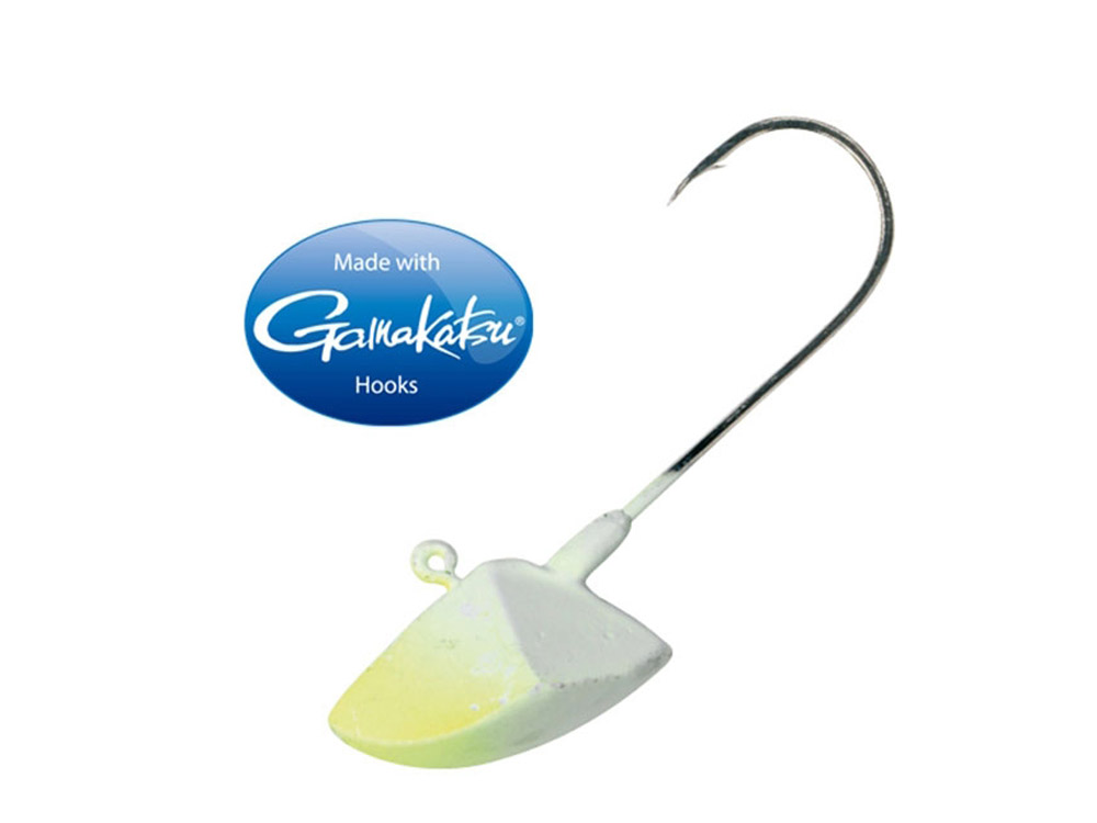 Obrázek k výrobku 68406 - SPRO Jigová hlavička Erie Jig Gripper Yellow White 3 ks - Délka: 66 mm, Hmotnost: 28 g, Háček č.: 5/0