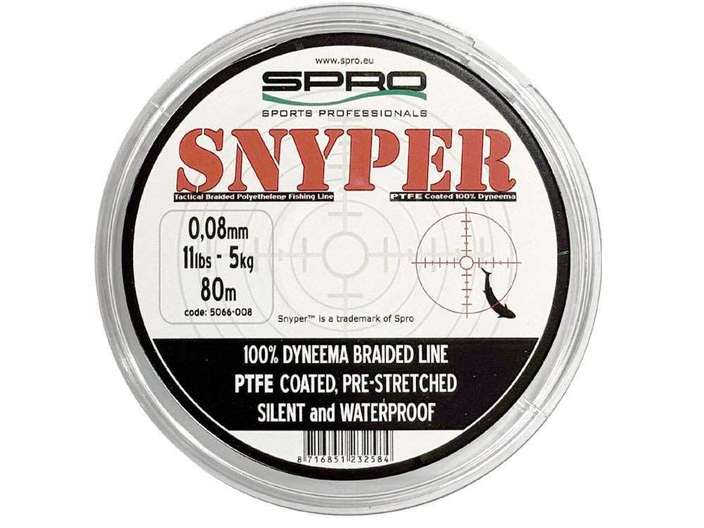Obrázek k výrobku 74109 - SPRO Splétaná šňůra Snyper Braid Green 80m 0.08mm