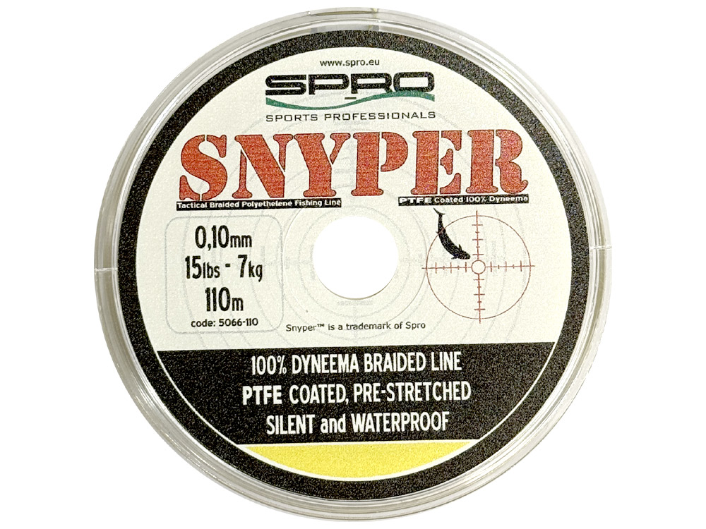 Obrázek k výrobku 74108 - SPRO Splétaná šňůra Snyper Braid Yellow 110m 0.10mm
