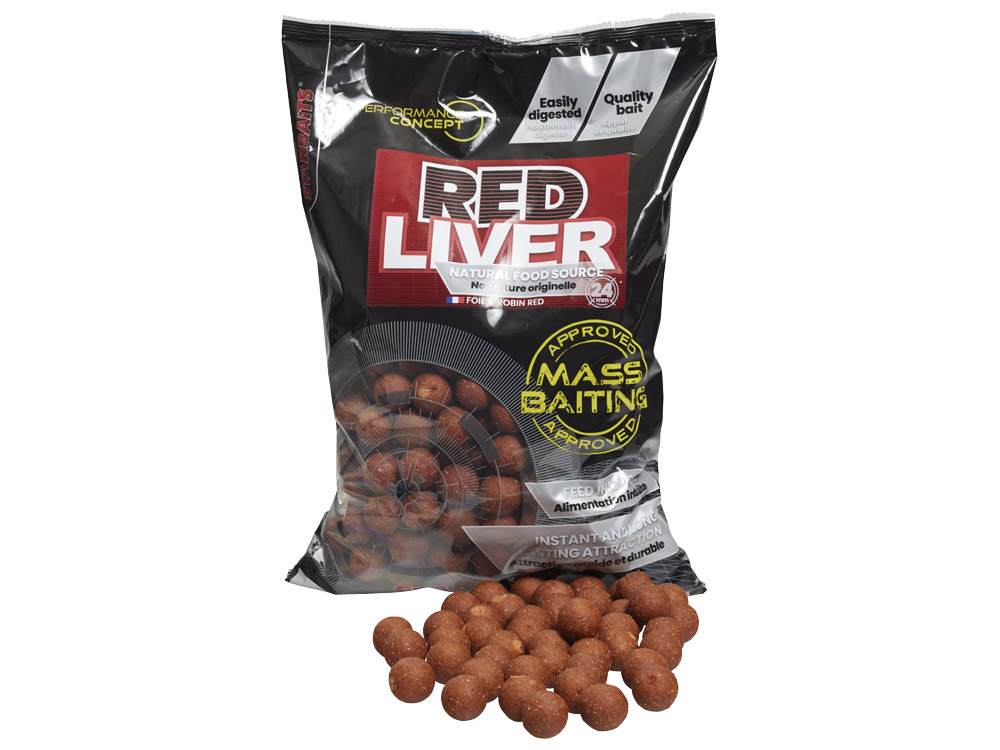 Obrázek k výrobku 73038 - STARBAITS Boilies Concept Mass Baiting 3 kg Red Liver