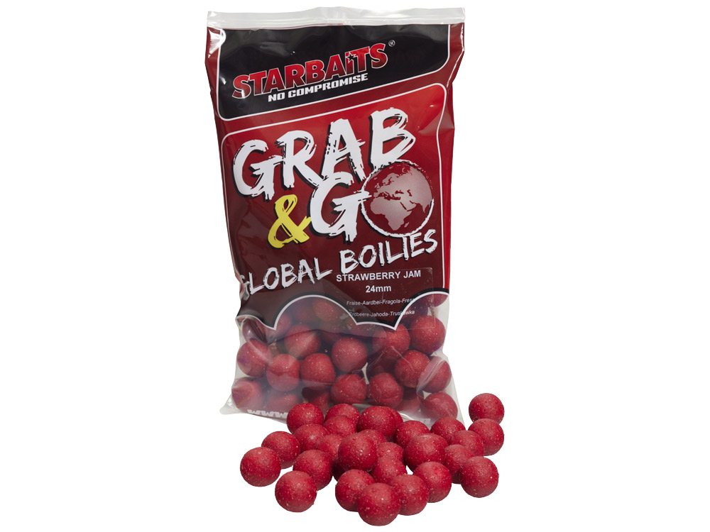 Obrázek k výrobku 73058 - STARBAITS Boilies Grab & Go Global 24 mm 1 kg - Příchuť: Strawberry