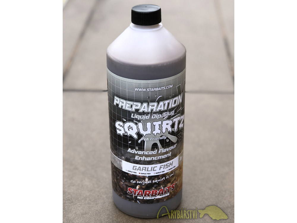 Obrázek k výrobku 68840 - STARBAITS Booster Prep X Squirtz 1L - Příchuť: Garlic Fish