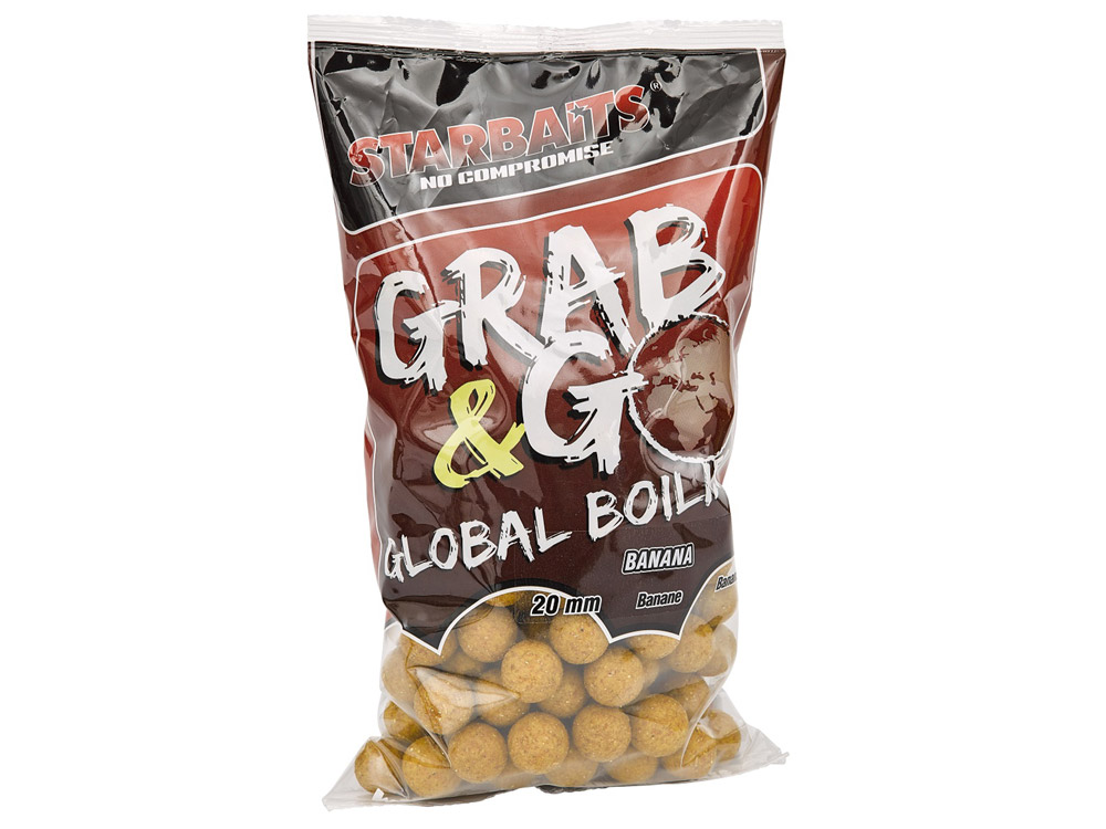 Obrázek k výrobku 68909 - STARBAITS GRAB & GO GLOBAL BOILIES 20 mm 1 kg - Příchuť: Banana