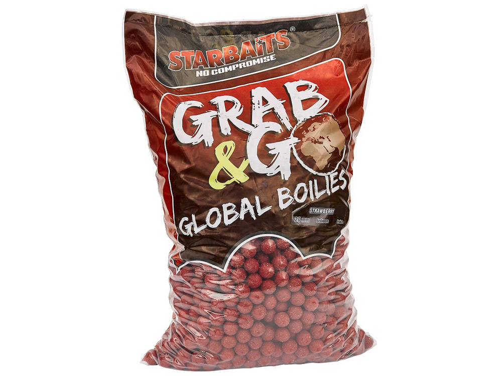 Obrázek k výrobku 68928 - STARBAITS GRAB & GO GLOBAL BOILIES 20 mm 10 kg - Příchuť: Strawberry Jam
