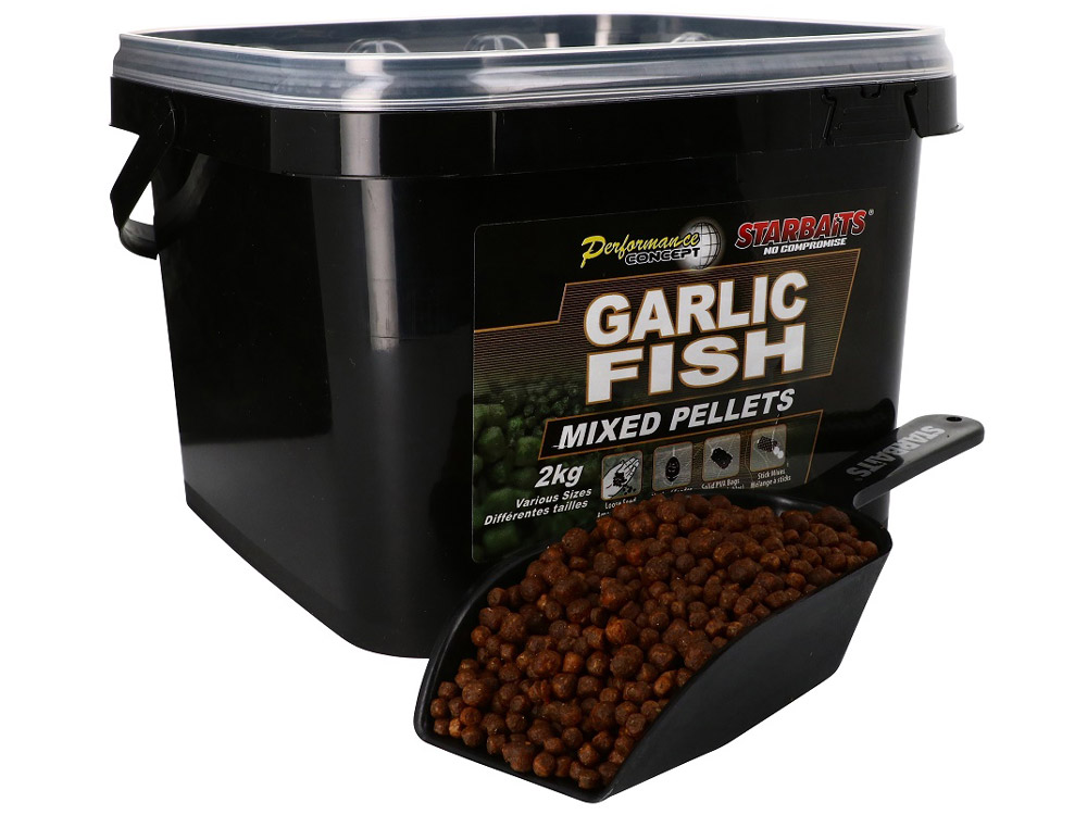 Obrázek k výrobku 70949 - STARBAITS Pelety CONCEPT Garlic Fish Pellets Mixed 2 kg