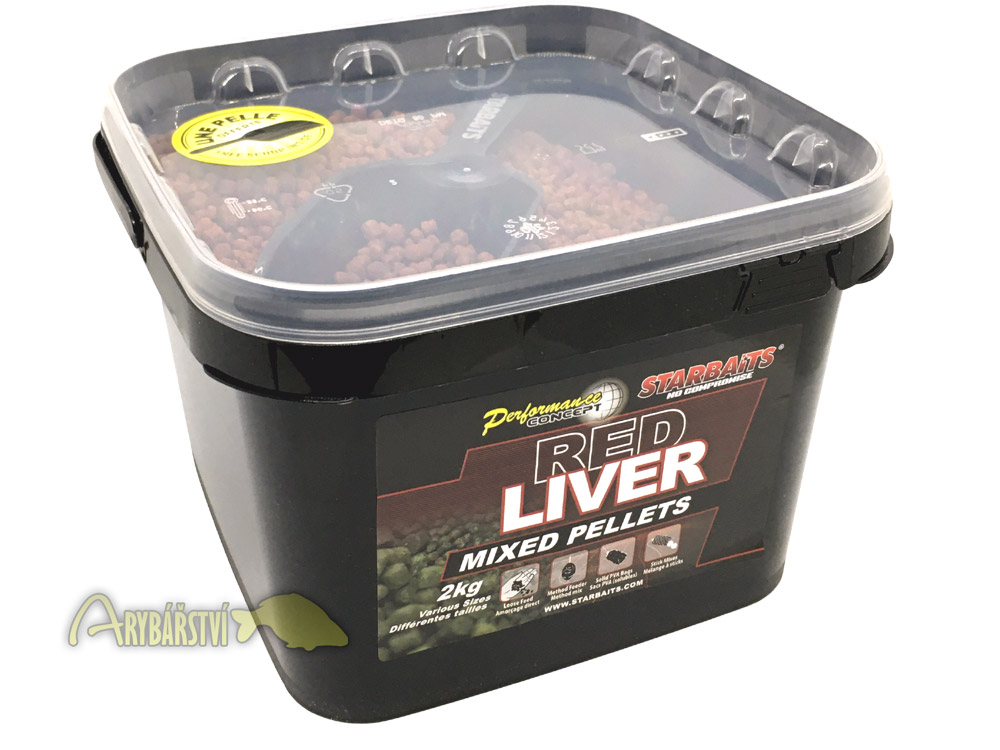 Obrázek k výrobku 70306 - STARBAITS Pelety CONCEPT Red Liver Pellets Mixed 2 kg