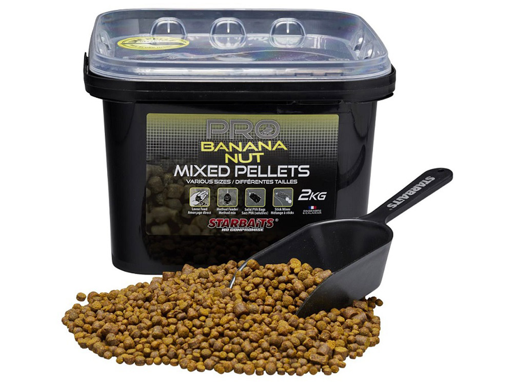 Obrázek k výrobku 73014 - STARBAITS Pelety PROBIOTIC Banana Nut Mixed Pellets 2 kg
