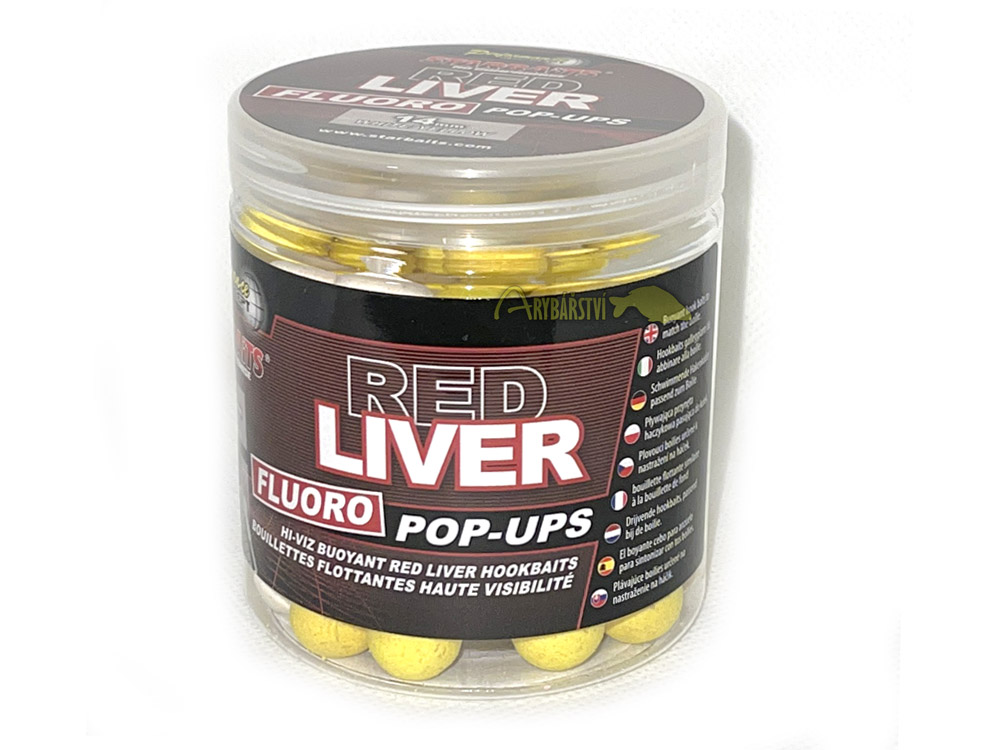 Obrázek k výrobku 70544 - STARBAITS Plovoucí Boilie Concept Red Liver Fluo Pop-Up 80 g