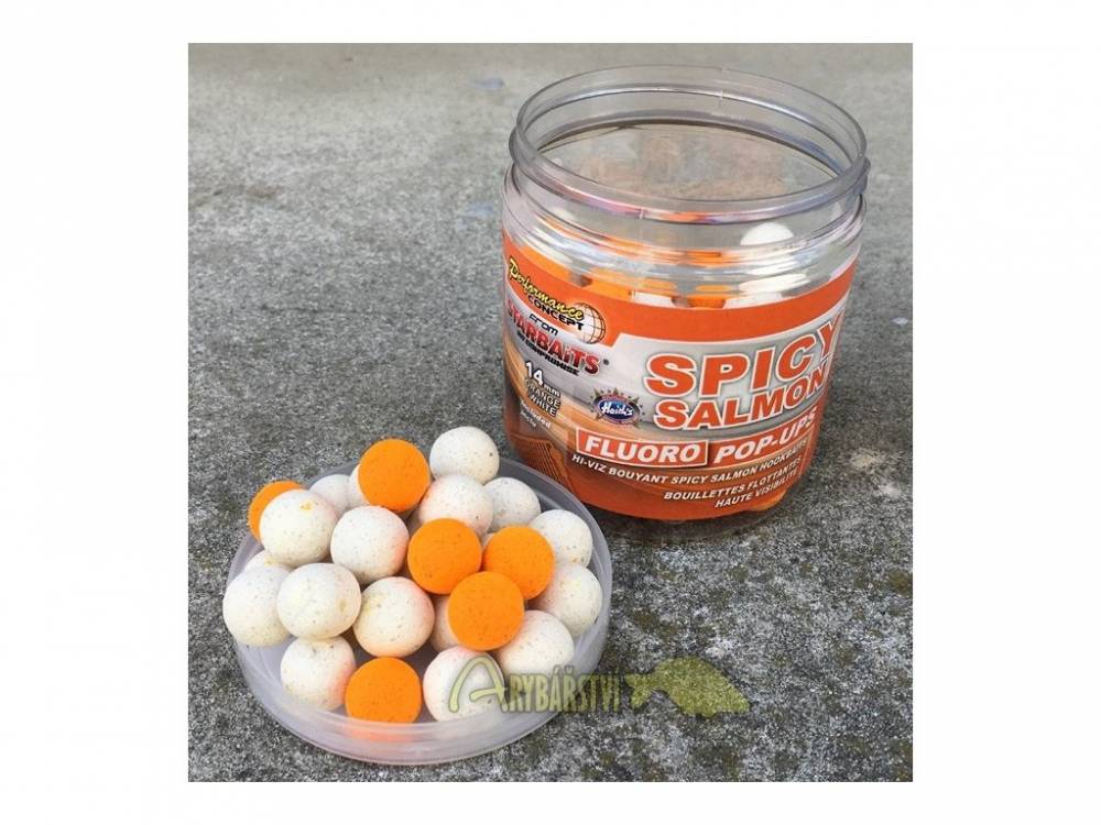 Obrázek k výrobku 61155 - STARBAITS Plovoucí Boilies CONCEPT Fluo Spicy Salmon Pop-Up 14 mm 80 g