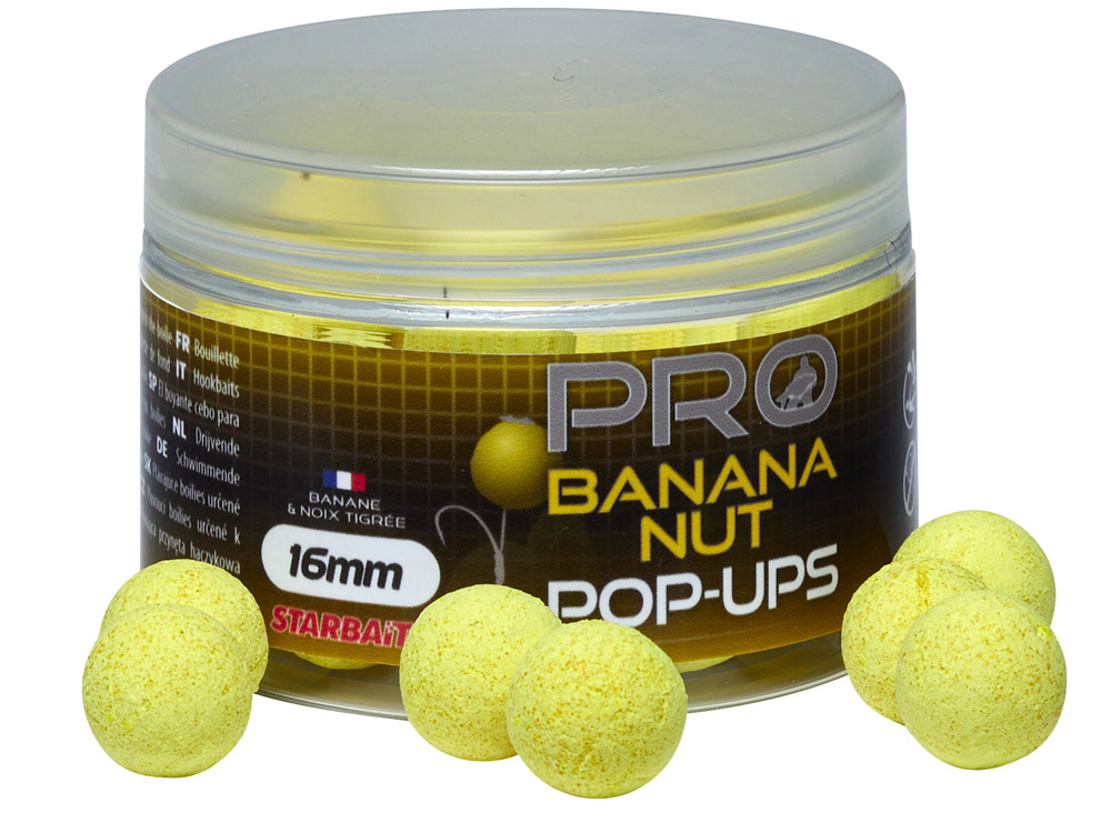 Obrázek k výrobku 72975 - STARBAITS Plovoucí Boilies PROBIOTIC Pop Up Banana Nut 50 g