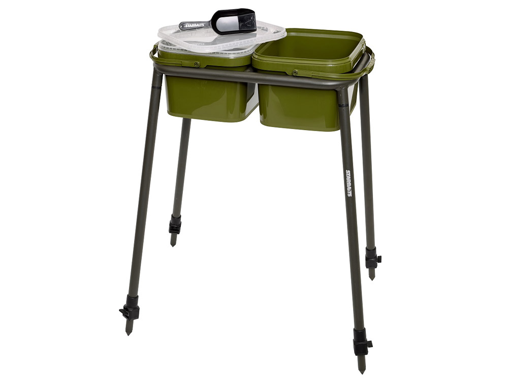 Obrázek k výrobku 74159 - STARBAITS Stojan na kbelíky Plateform bucket (stojan+2 kbelíky+lopatka)