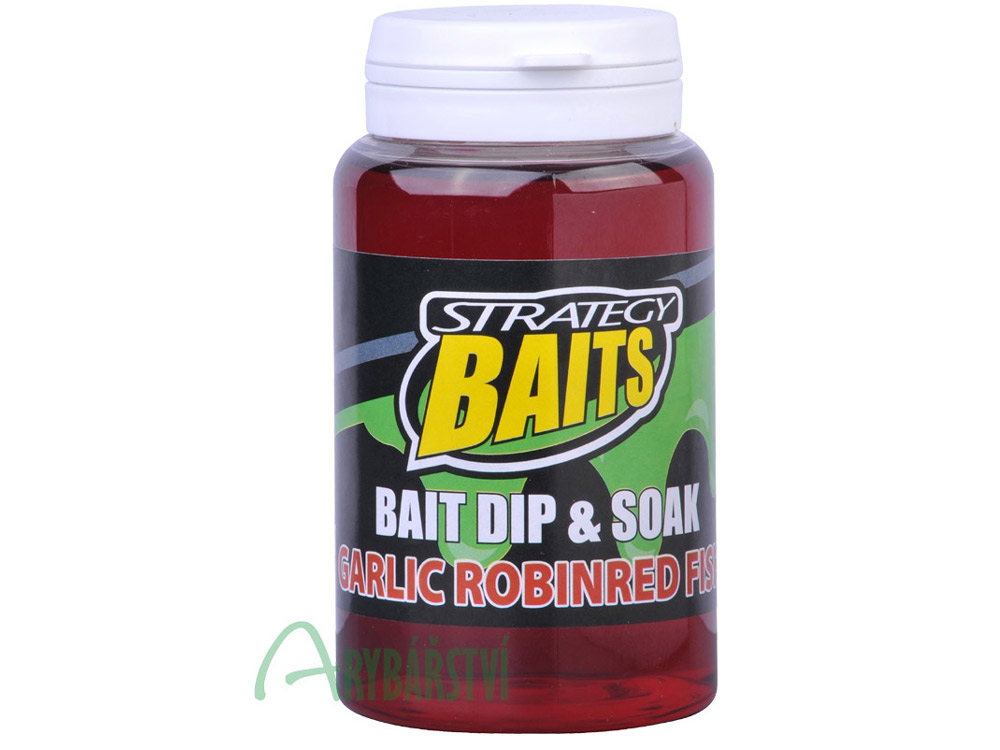 Obrázek k výrobku 69162 - STRATEGY BAITS Bait Dip & Soak 150 ml - Příchuť: česnek robin red