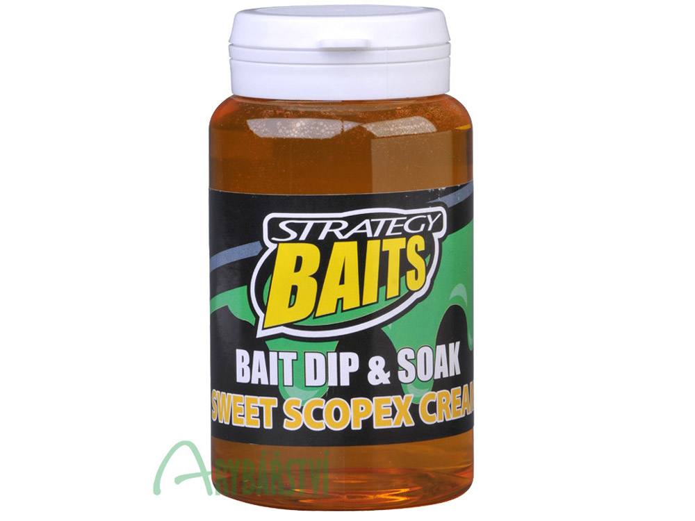Obrázek k výrobku 69161 - STRATEGY BAITS Bait Dip & Soak 150 ml - Příchuť: scopex smetana