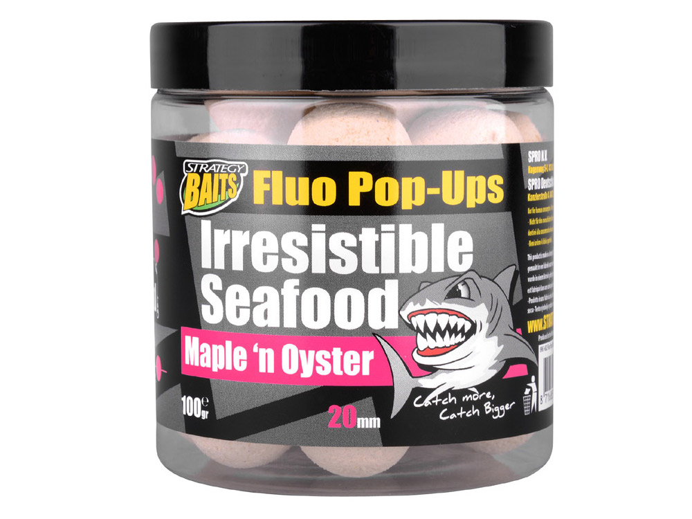 Obrázek k výrobku 69213 - STRATEGY BAITS Plovoucí boilies POP20 IRRESISTIBLE SEAFOOD 20 mm 100 g - Průměr: 20 mm, Balení: 100 g, Příchuť: Maple