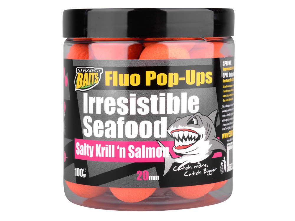 Obrázek k výrobku 69214 - STRATEGY BAITS Plovoucí boilies POP20 IRRESISTIBLE SEAFOOD 20 mm 100 g - Průměr: 20 mm, Balení: 100 g, Příchuť: Salty Krill