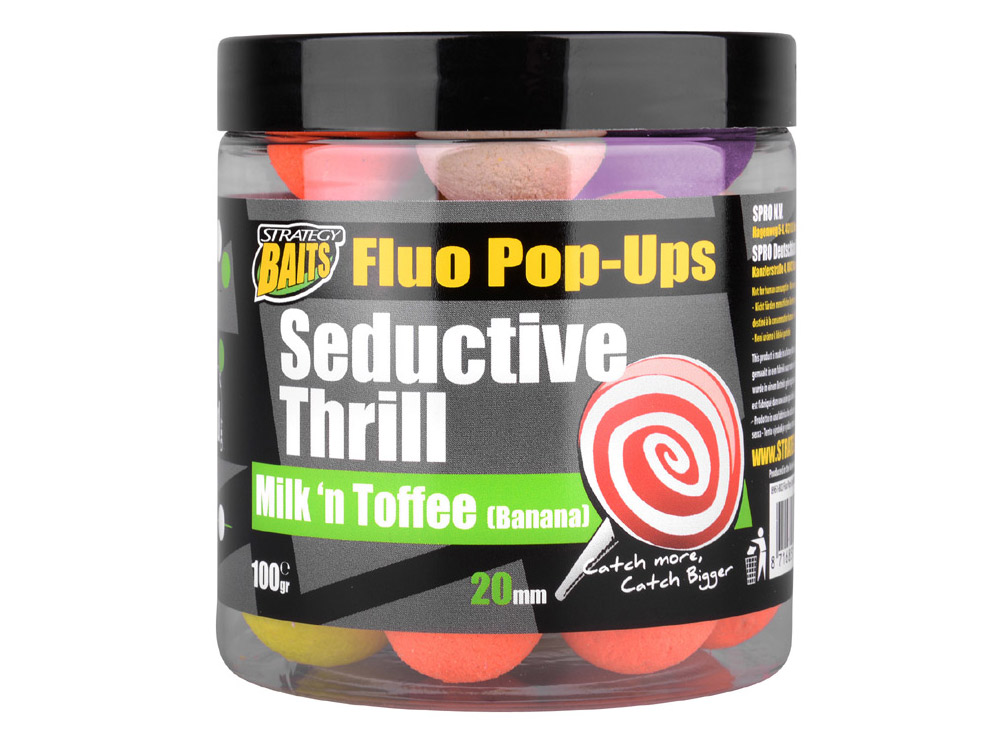 Obrázek k výrobku 69217 - STRATEGY BAITS Plovoucí boilies POP20 SEDUCTIVE THRILL 20 mm 100 g - Průměr: 20 mm, Balení: 100 g, Příchuť: Milk