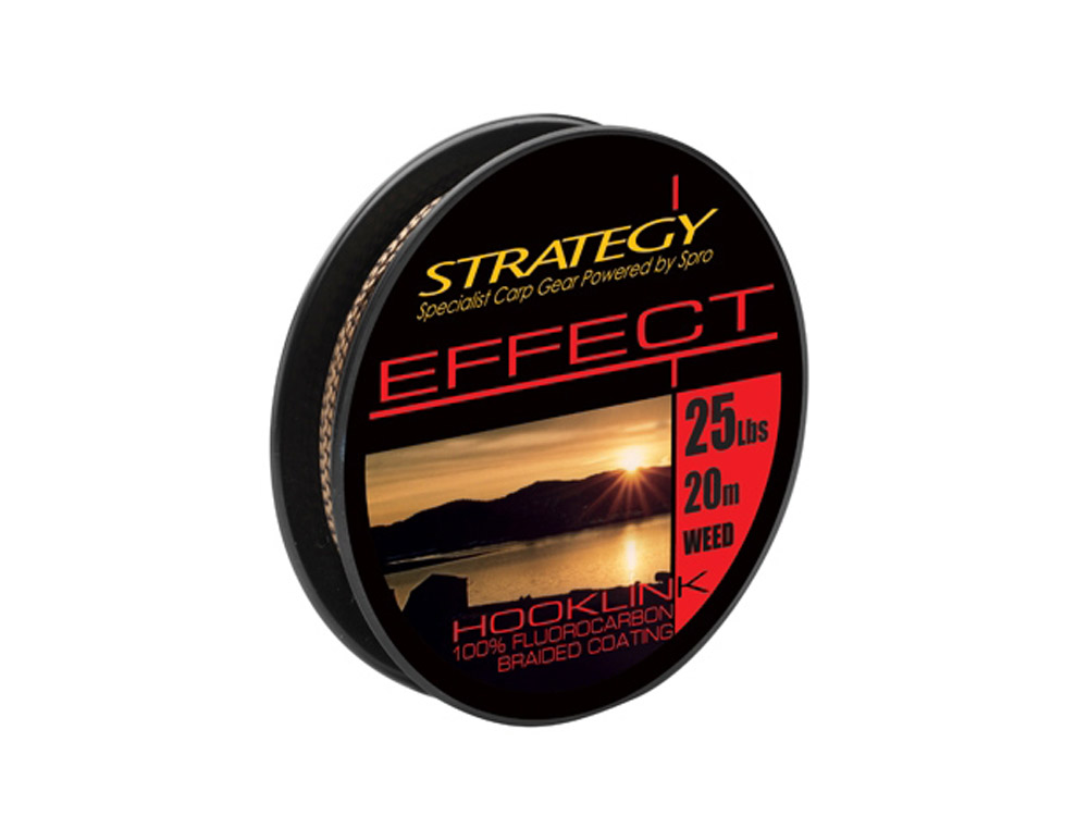 Obrázek k výrobku 69300 - STRATEGY Návazcová šňůra Effect Hooklink Fluorocarbon 20 m - Barva: weed tráva, Nosnost: 15 Lb