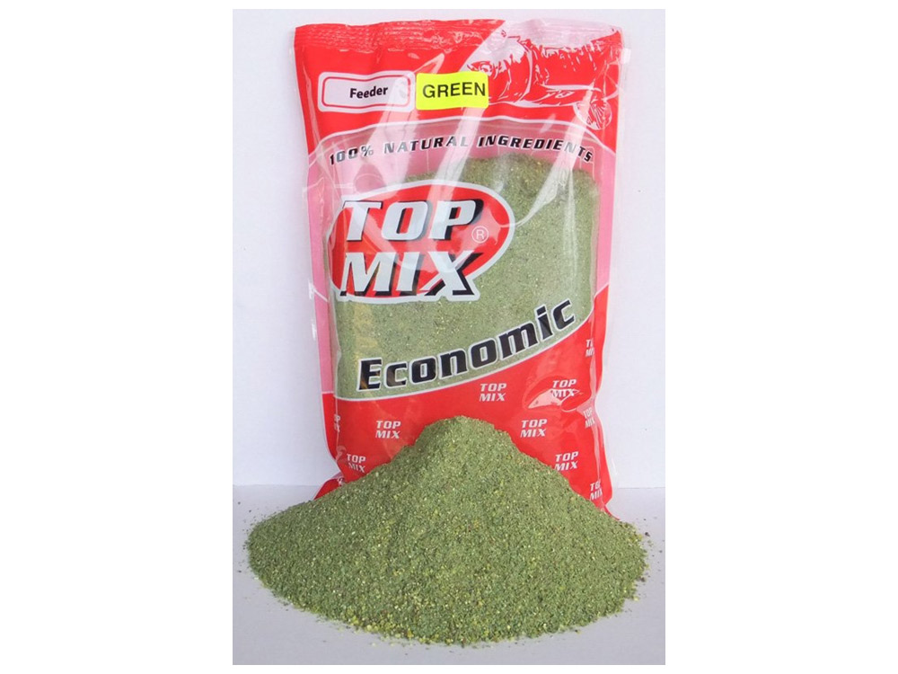 Obrázek k výrobku 69630 - TOP MIX Krmítková směs Economic Groundbait 1 kg - Příchuť: feeder green zelený