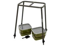 Obrázek k výrobku 74159 - STARBAITS Stojan na kbelíky Plateform bucket (stojan+2 kbelíky+lopatka)