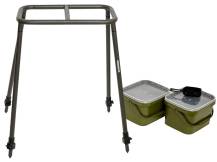 Obrázek k výrobku 74159 - STARBAITS Stojan na kbelíky Plateform bucket (stojan+2 kbelíky+lopatka)