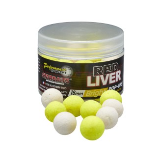 STARBAITS Plovoucí Boilies Bright Pop Up 50 g Red Liver