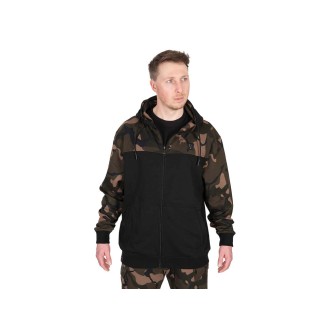 FOX Mikina LW Black Camo Split Zip Hoody