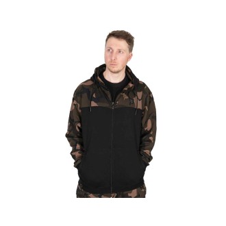 FOX Mikina LW Black Camo Split Zip Hoody
